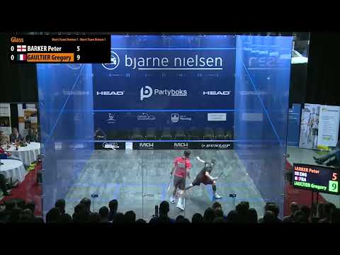 Peter Barker - Gregory Gaultier (England vs France) - ESF European Team Squash Championships 2015