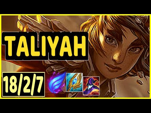 TALIYAH VS QIYANA - 18/2/7 KDA MID GAMEPLAY MASTER I