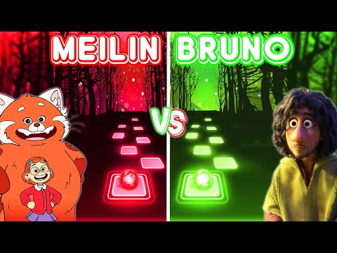 Turning Red Meilin Vs Encanto Bruno | Nobody Like U, We Don't Talk About Bruno - Tiles Hop EDM Rush!