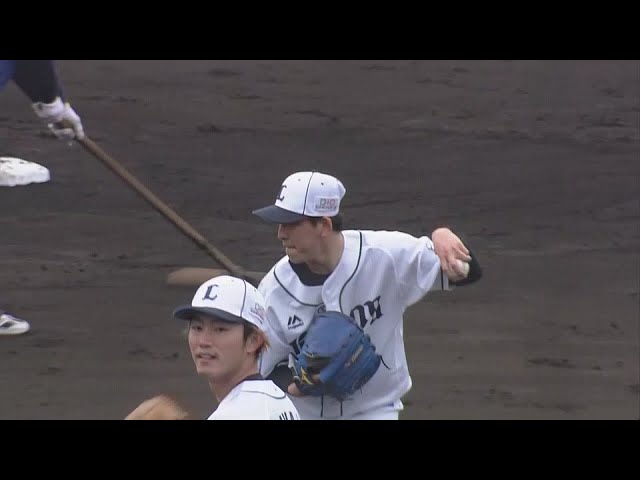 【春季キャンプ】流石の適応力!! ライオンズ・ドラフト1位ルーキー・隅田知一郎の好送球!! 2022年2月2日 埼玉西武ライオンズ