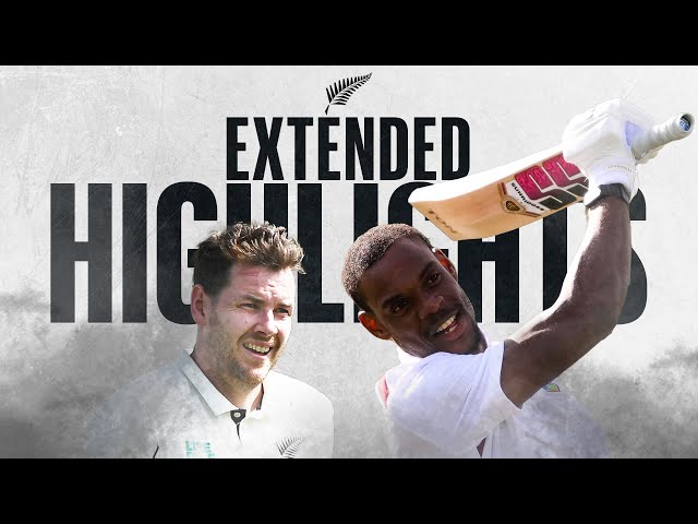 Greaves & Roach Shines | Extended Highlights | New Zealand v West Indies 1st Test Day 5