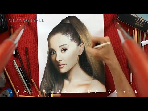 DRAWING ARIANA GRANDE WITH COLORED PENCILS