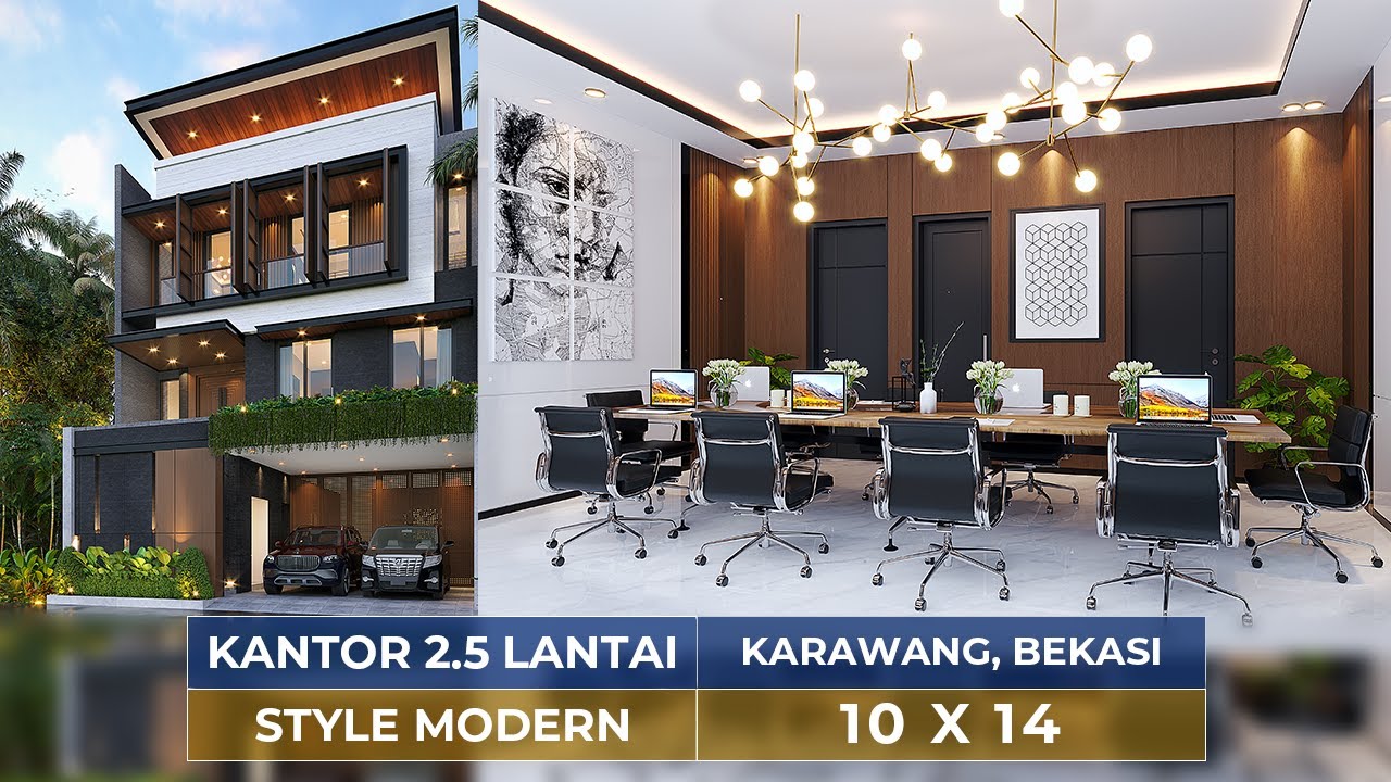 Video 3D Desain Kantor dan Mes Karyawan Modern 2.5 Lantai Bapak DDN 1449