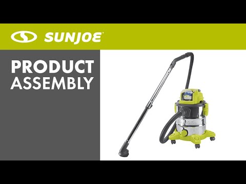 24V-WDV6000 - Sun Joe Cordless Portable Stainless Steel Wet/Dry Vacuum Kit - Assembly Video