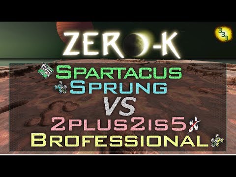 2018/04/07 #2: Sprung & Spartacus vs 2plus2is5 & Brofessional on Titan Duel - Zero-K
