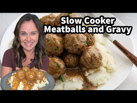 Slow Cooker Meatballs & Gravy | Easy Comfort Food