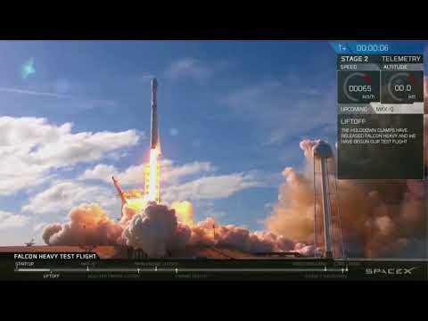 Best footage falcon heavy with sound synchronised