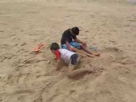 Yahya and Mostafa at Sandy beach 26/12/2013