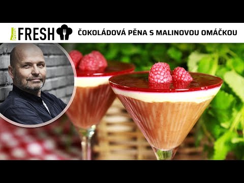 Čokoládová pěna s malinovou omáčkou podle Zdeňka Pohlreicha