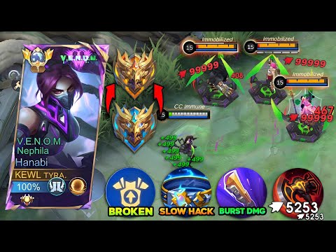 GLOBAL HANABI NEW BURST TRUE DAMAGE BUILD AND EMBLEM FOR 2024! THEY THINK I'M USING CHEAT!😱 - MLBB