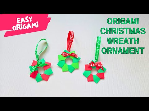 Easy Christmas Origami Santa Hat Ornament Step by Step