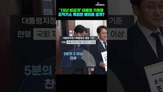 조작기소 특검, '비공개' 대통령기록물 '범여 의결'만으로 열람[티조Clip] #shorts