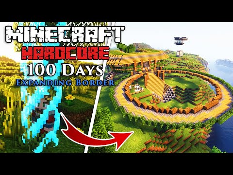 I Survived 100 Days IN AN EXPANDING 1x1 BORDER in Minecraft Hardcore!