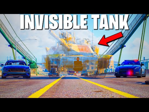 Trolling The Cops With Invisible Tank In GTA 5 RP