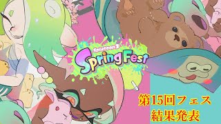 【スプラトゥーン3】第15回フェス結果発表！！春限定イベント！ふわもこ！どれが好き？