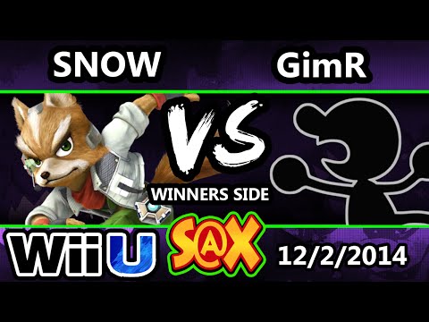 S@X - Snow (Fox) Vs. VGBC | GimR (G&W, Falco) SSB4 Singles - smash 4 Wii U