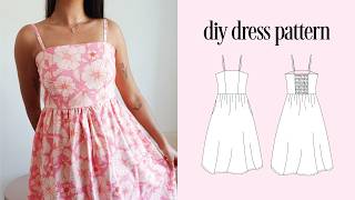 DIY Cotton Dress + Sewing Pattern | Easy Summer Dress with Princess Seam Tutorial