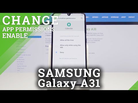 How to Access App Permission Manager in Samsung Galaxy A31 – Deny Access to Location
