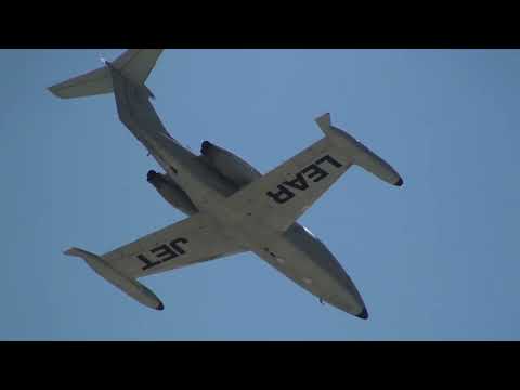 Clay Lacy Lear Jet 24 Flight demonstration Planes of Fame Air Show 2014