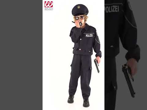 Polizist Polizei Uniform Weste Kostüm Kinder FBI SWAT Police Kleid