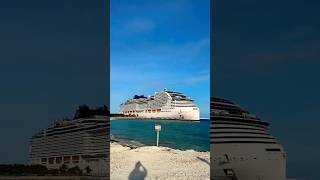 MSC World America 🇺🇸 in Bahamas (Ocean Cay) #msccruises #mscworldamerica #cruiseship #mscoceancay