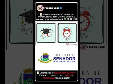 PREFEITURA DE SENADOR MODESTINO GONÇALVES/MG: PROCESSO SELETIVO ABERTO!