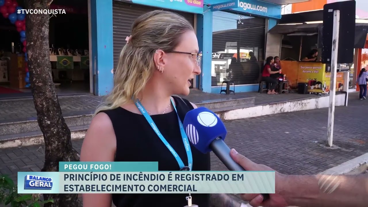Princípio de incêndio assusta comércio no centro de Lucas do Rio Verde