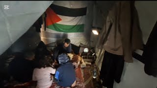 هيك⛺ نستقبل🌙✨ شهر رمضان في غزة هيك عشنا يومنا ⛺🇵🇸 نضحك لنقوى نحاول نكمّل عشان أولادنا هم المستقبل