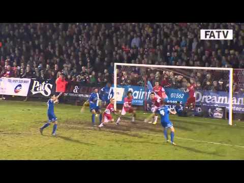 Epic goal mouth scramble - FA Cup Third Round Kidderminster Harriers vs Peterborough United