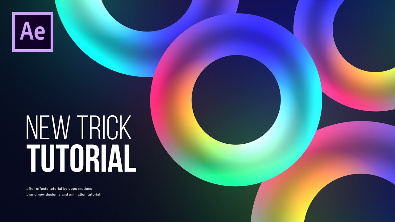 After effects tutorial   Epic glowing shapes motion graphics in after effects by Dope Motions