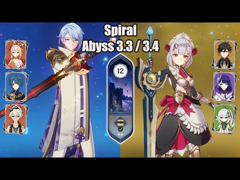 C0 Ayato Double Carry And C6 Noelle Archon Team Floor 12 SPIRAL ABYSS 3.3 / 3.4 - Genshin impact