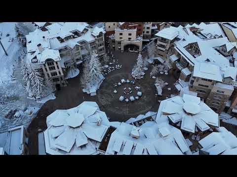 Telluride Colorado! the  beautiful Mountain Village ski resort  drone 4k cinematic at Christmas time