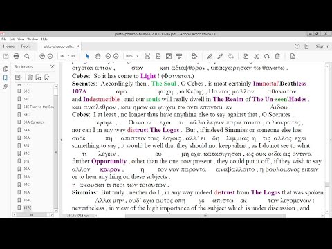 Live Reading: Plato, Phaedo (107 - 118A)