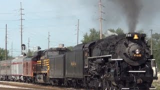 preview picture of video 'NKP 765 Departing Bellevue'