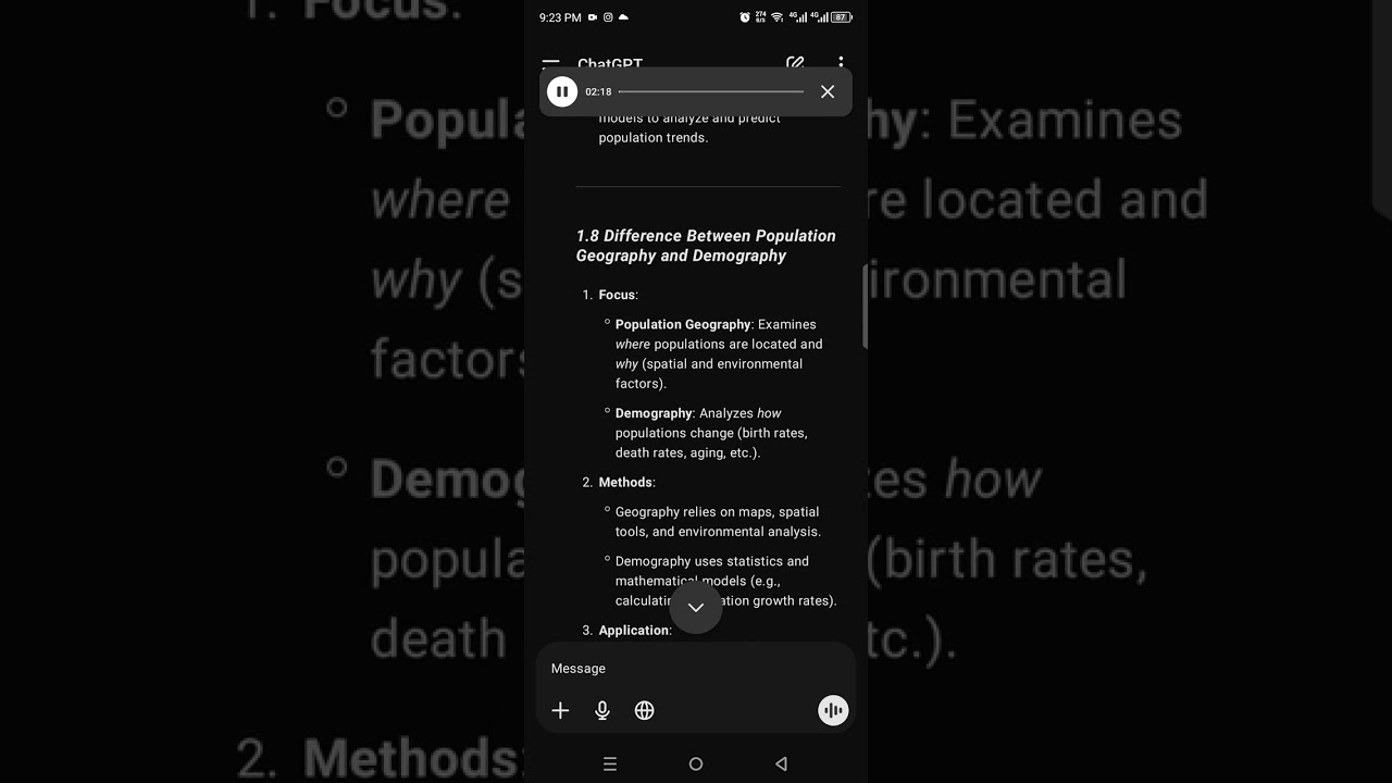 Population Geography | Chapter 1 & 2 | Hons final year