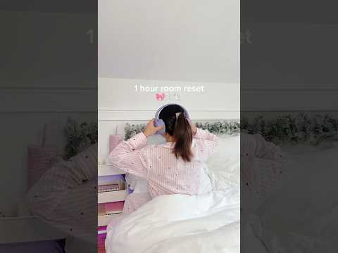 1 hour room reset🎀🕊️ #reset #roomdecor #roomreset #cleaning #resetroutine #routine #productivity