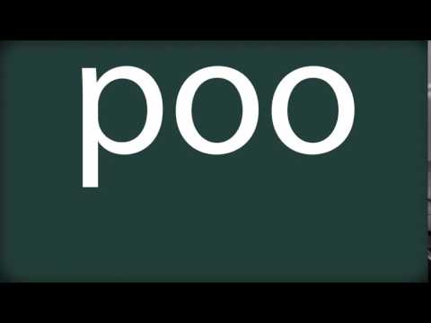 How to pronounce poo