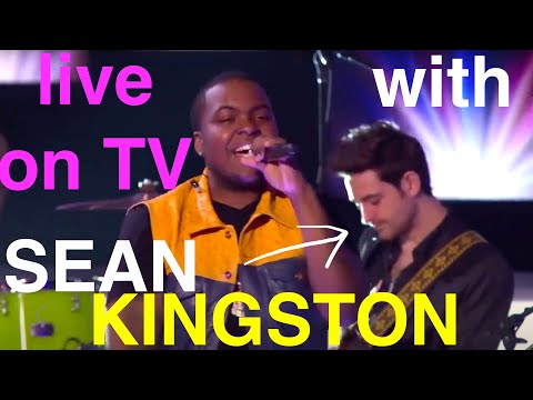 Playing guitar with Sean Kingston on CW Channel's 