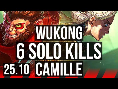 WUKONG vs CAMILLE (TOP) | 6 solo kills | KR Master | 25.10