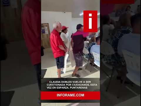 Claudia Dobles vuelve a ser cuestionada por ciudadanos, esta vez en Esparza, Puntarenas.