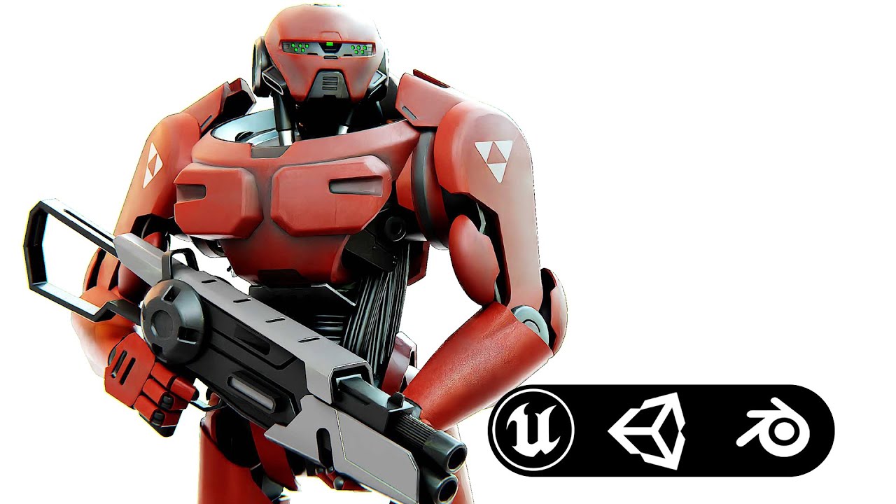 Battle Droid Z-8000 Auto-Rig Pro Rigged For Mixamo Unreal Engine Unity 3D Model