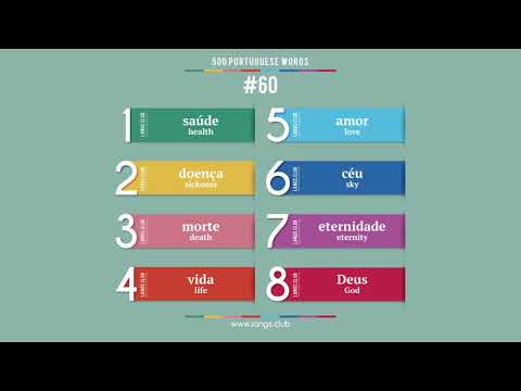#60 - Portuguese language – 500 basic words. Learn Portuguese on your own.