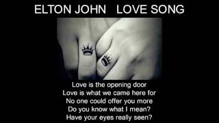 Elton John  - Love Song