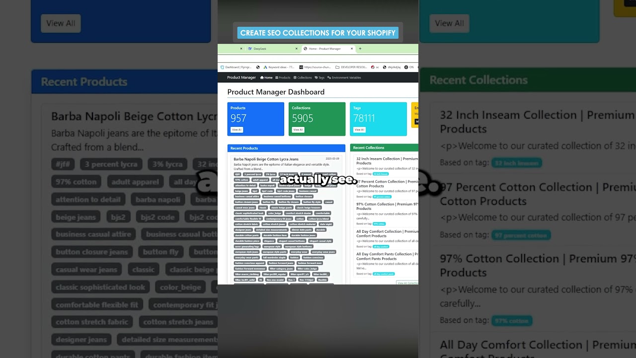 A FREE Automation Tool To Create SEO Shopify Collections #shopify #seotool #seo