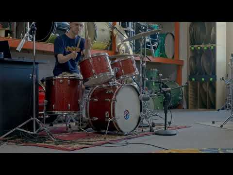 Vintage MIJ Red Sparkle Drum Set image 26