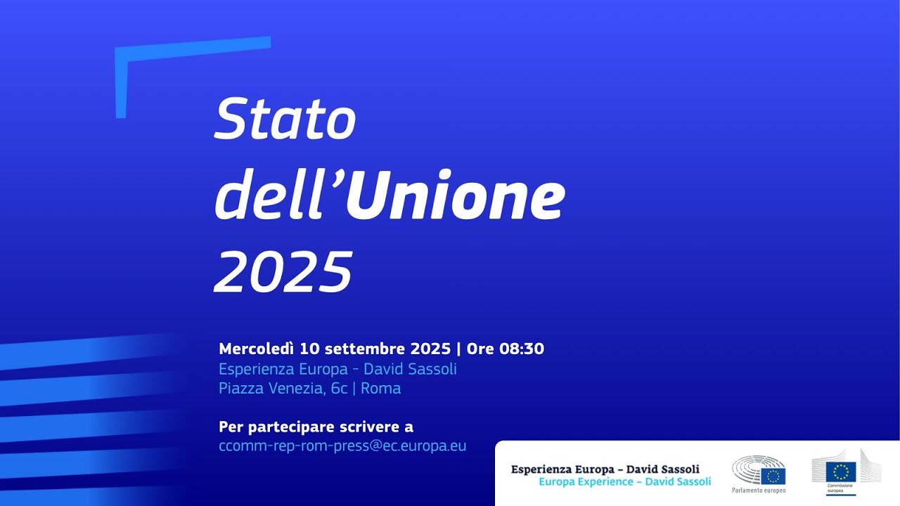Ue, Stato dell'Unione 2025 - Diretta e commento del discorso della presidente von der Leyen