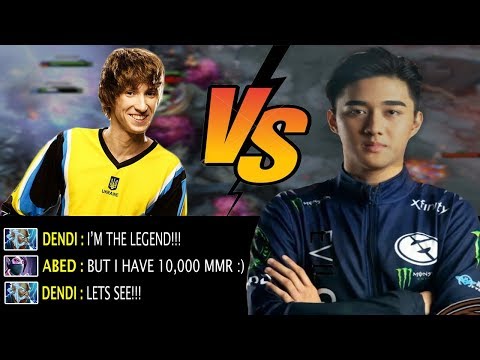 LEGEND VS. RANK 1 IMMORTAL - Abed vs. Dendi MID lane - Dota 2 DOTA 2