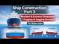 Ship Construction Part 3 Moulded Extreme Dimensions Hogging Sagging Stresses