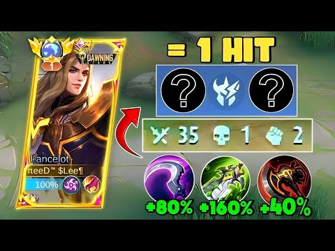 35 KILL‼️ULTRA FAST HAND LANCELOT + ONE HIT BUILD SET| LANCELOT BEST BUILD 2023 NEW UPDATE | MLBB