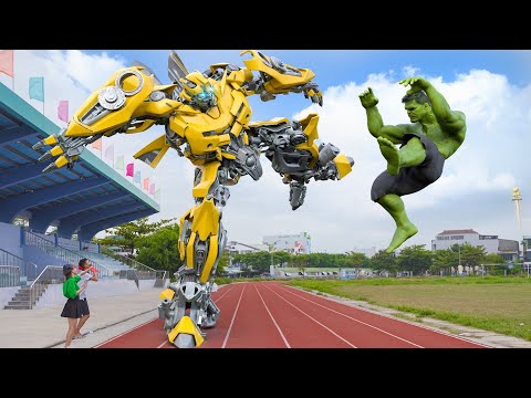 Transformers: The Last Knight - Bumblebee vs Hulk | Paramount Pictures [HD]